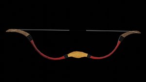 Recurve Bow Hungarian Traditional Low-poly
