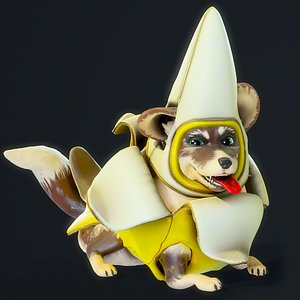 Cartoon Corgi Banana Costume Expansion Pack