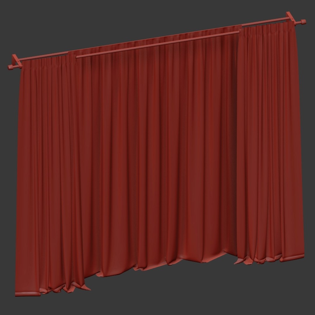 Curtain model TurboSquid 1660899