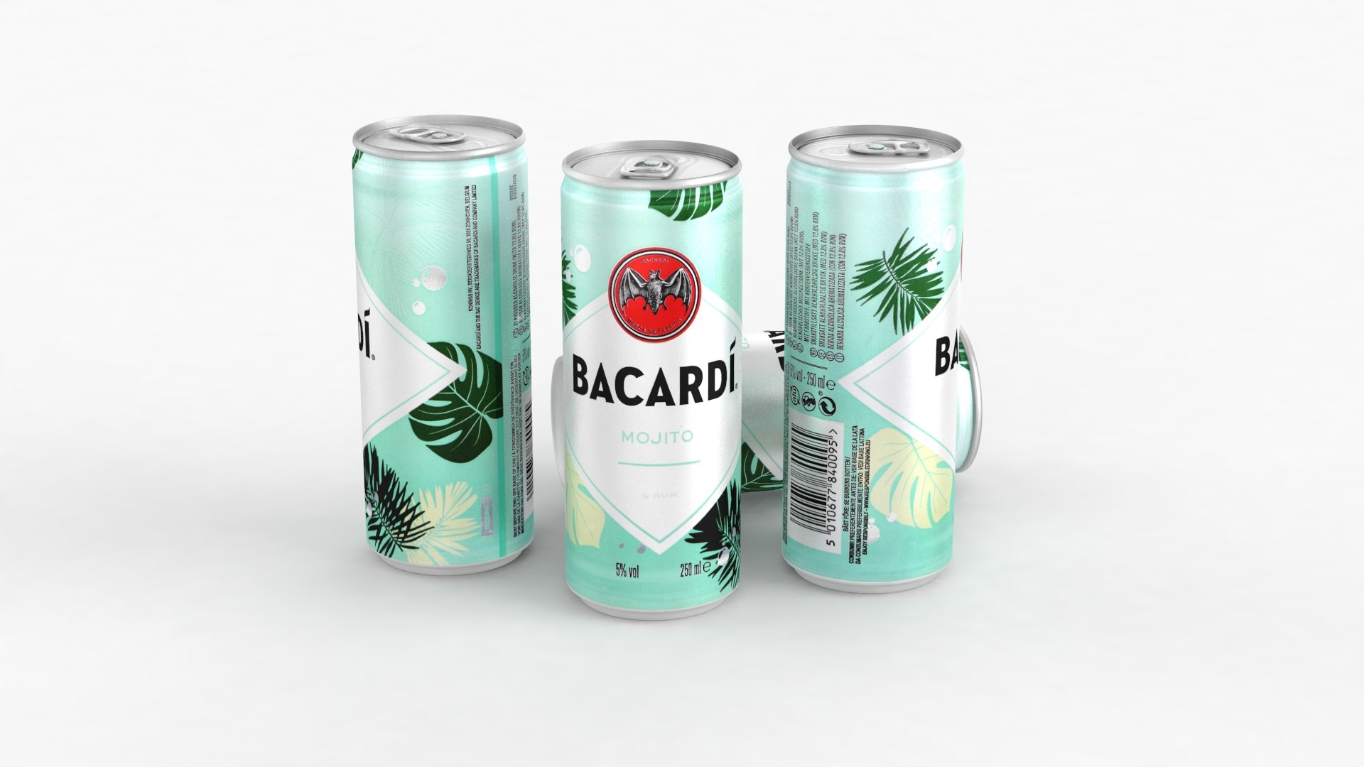 3D Alcohol Can Bacardi Mojito 250ml 2022 TurboSquid 1951832