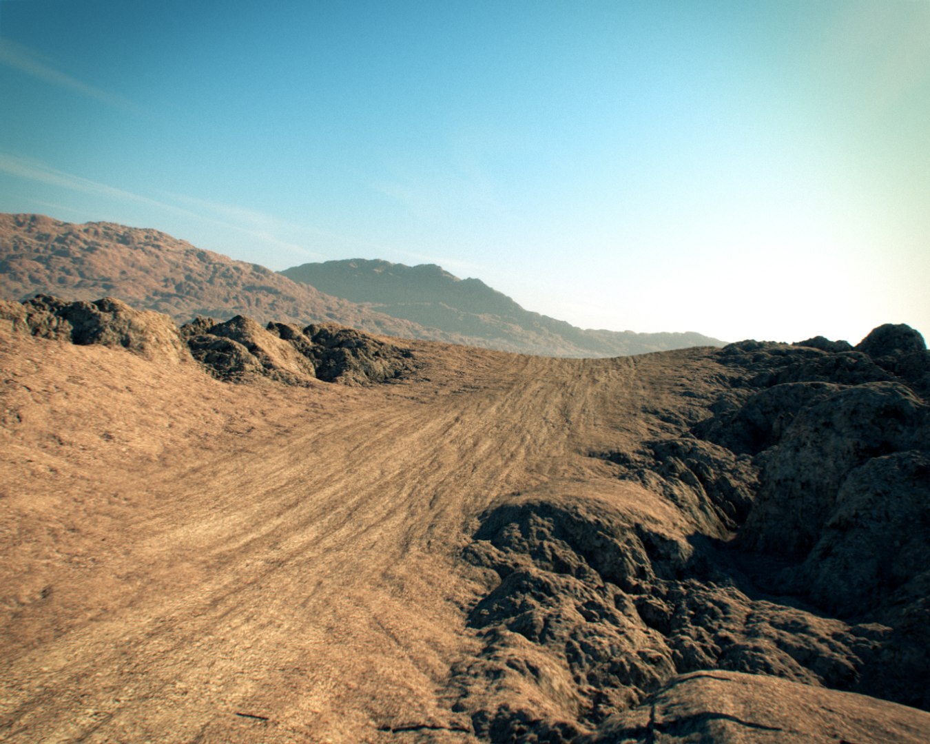 3d model realistic desert