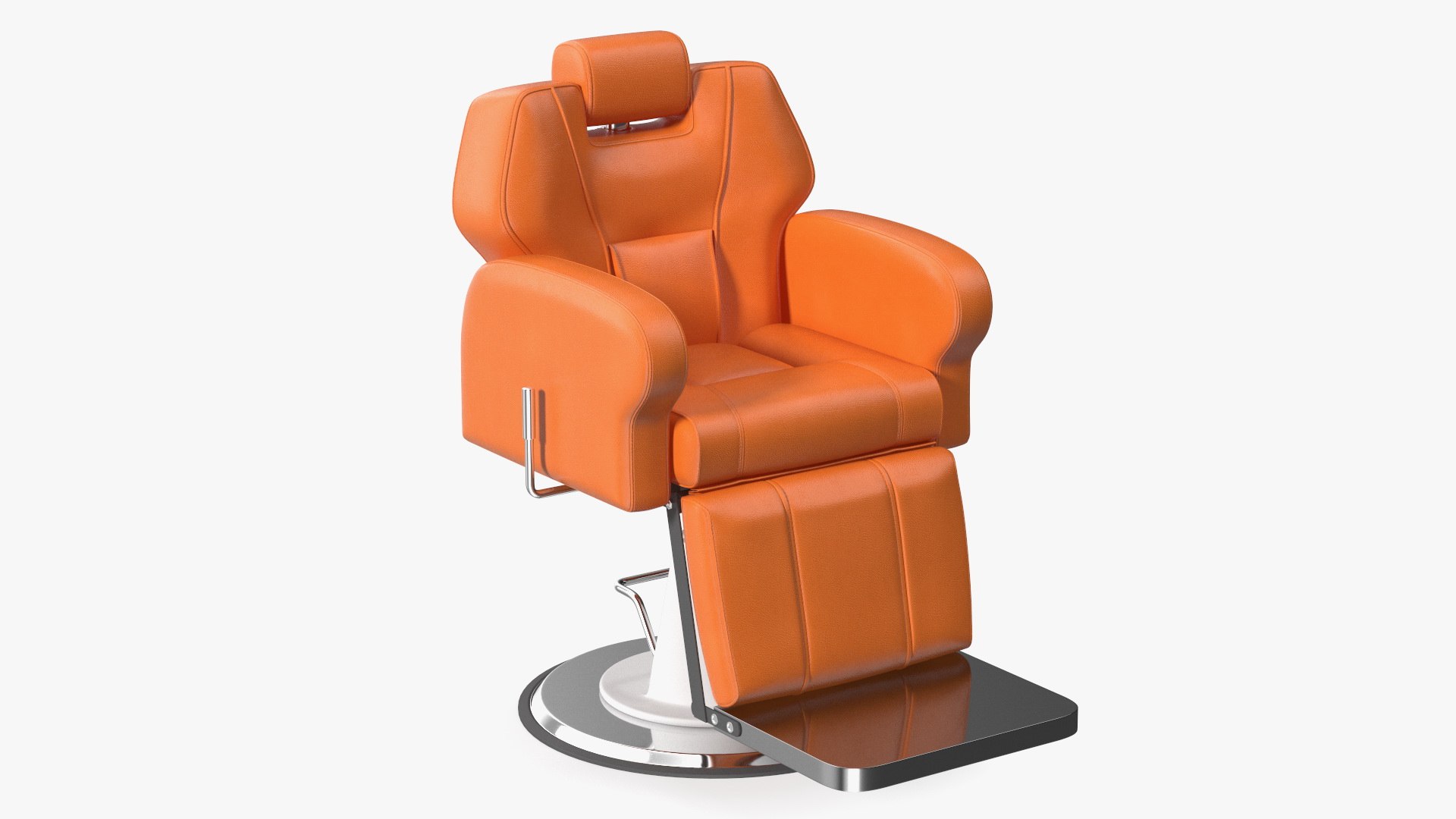 Modern Beauty Salon Chair Orange 3D model preview