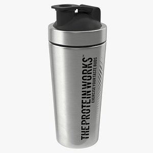 3D The Protein Works Stainless Steel Protein Shaker model