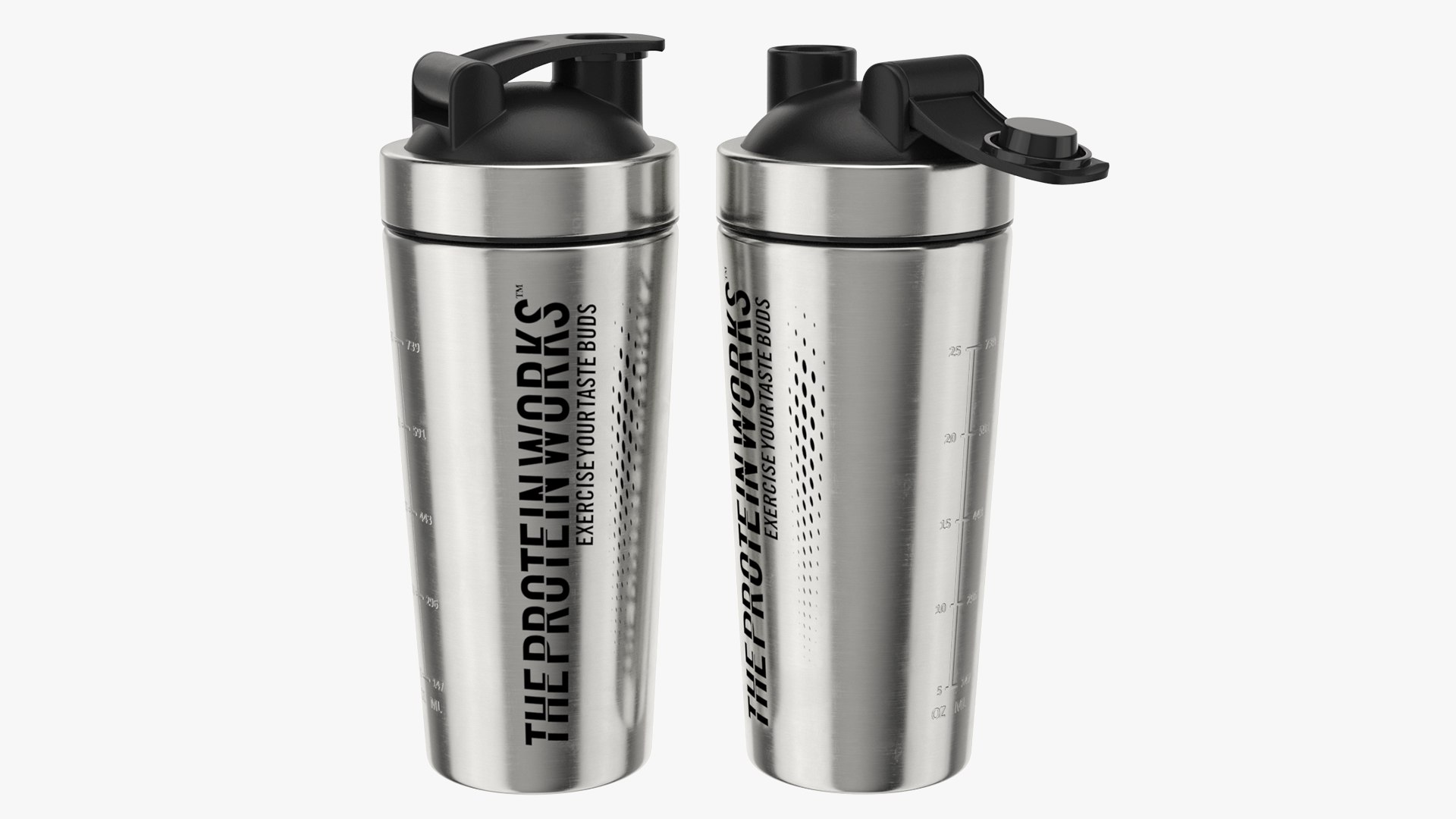 The Protein Works Stainless Steel Protein Shaker 3D model preview