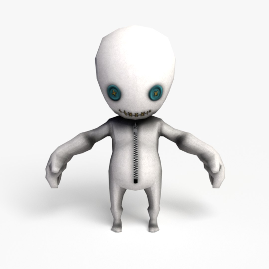 toon sack character 3d model
