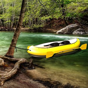 Tandem Canoe 3D model