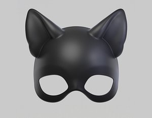 3D cat mask with ears