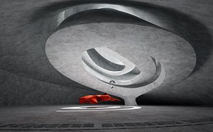 3D showroom product futuristic