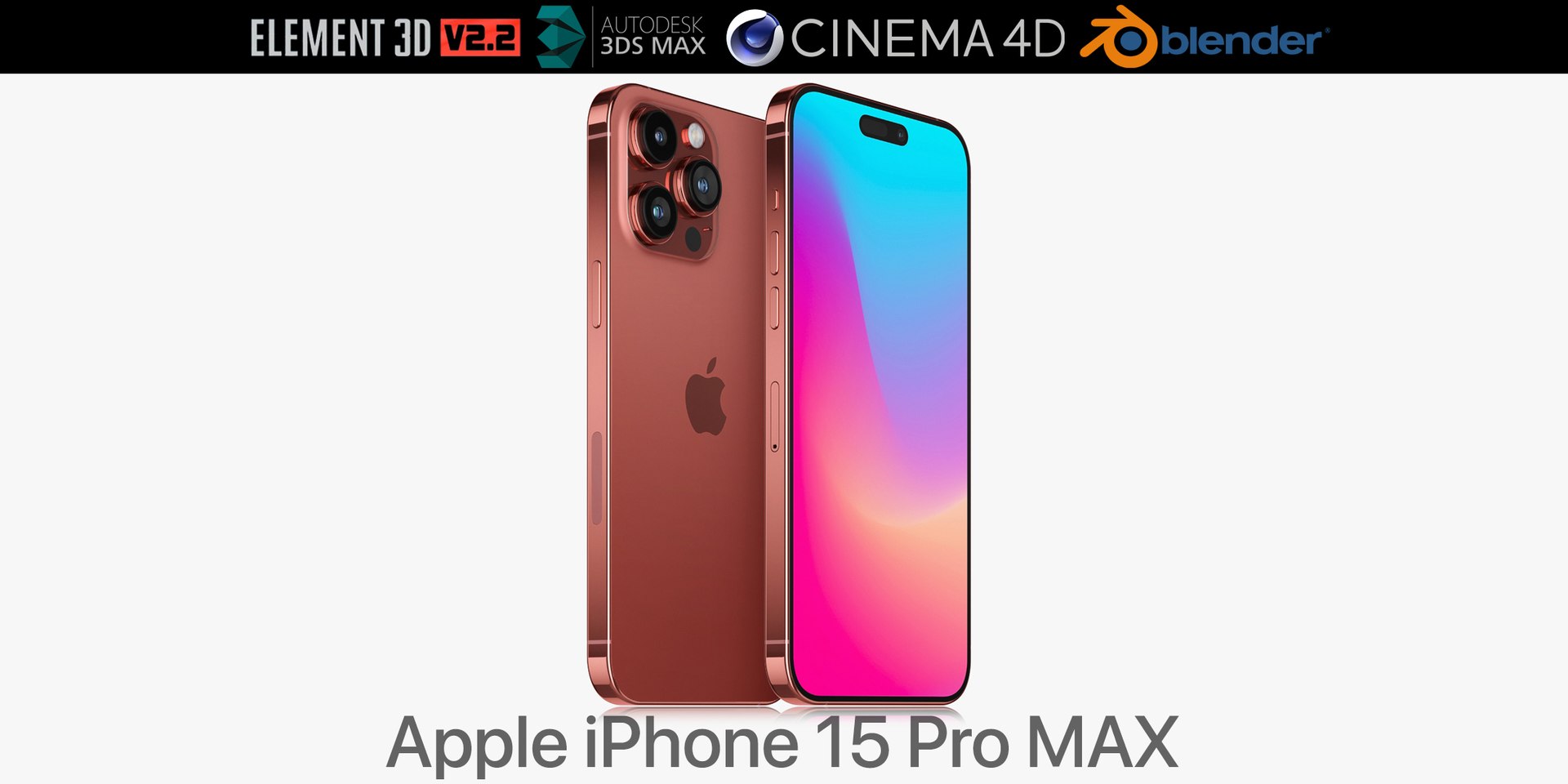 apple iphone 15 pro max 3d model