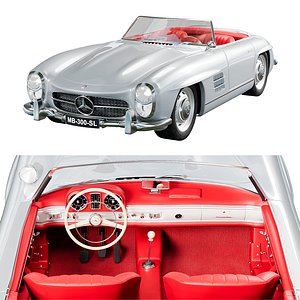 3D model Mersedes Benz 300 SL Roadster