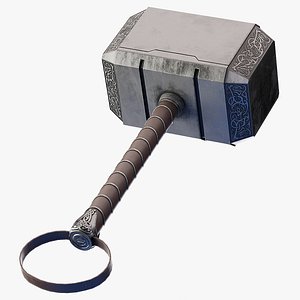Thor Hammer 3D Asset Realistic Mjolnir PBR Model with 4K Texture 3D model