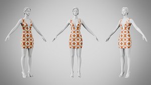 Dress 34 Warm Geometric Organic