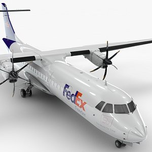 3D ATR 72 FEDEX L1638 model