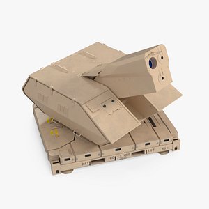Laser System for Air Defense Sand Camo Rigged 3D model