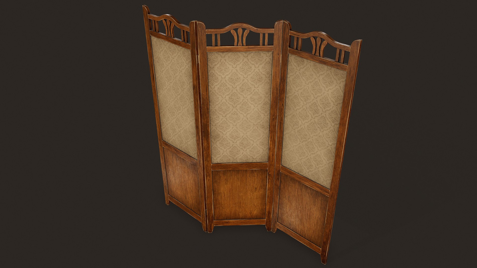 Antique Room Divider - PBR Game Ready 3D - TurboSquid 1847101