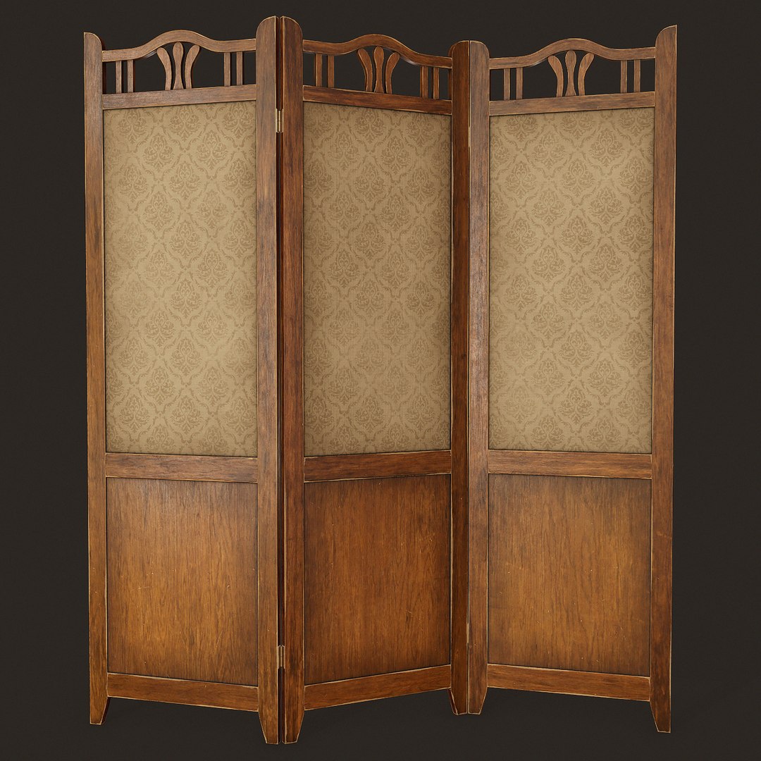 Antique Room Divider - PBR Game Ready 3D - TurboSquid 1847101
