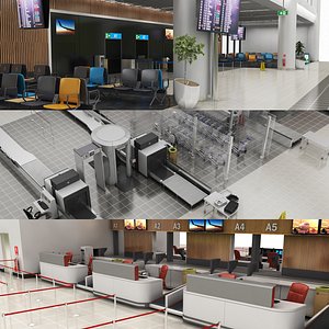 airport security door 3D
