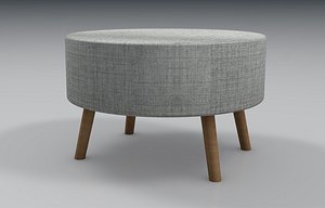 Soft Seating, Chair style bench, puf with wooden legs