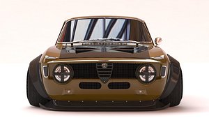 Alfa Romeo Giulia GTA KS wide body print kit 3D model