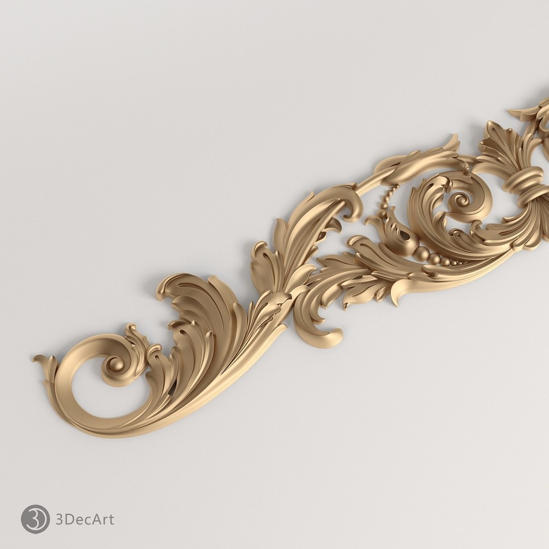 Carved Scroll Cnc 3d Model