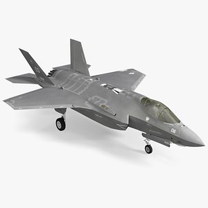3D model Stealth Multirole Fighter F 35 Lightning II With a Pilot Rigged