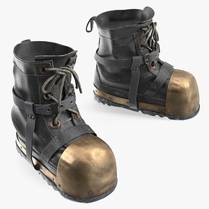 Old Vintage Diving Boots 3D