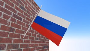 Flag of Russia 3D model