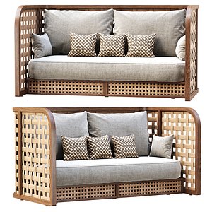Sofia Restaurant Rattan Loveseat