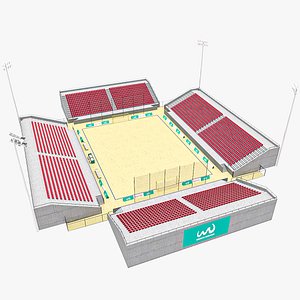 3D Beach soccer court 02 model