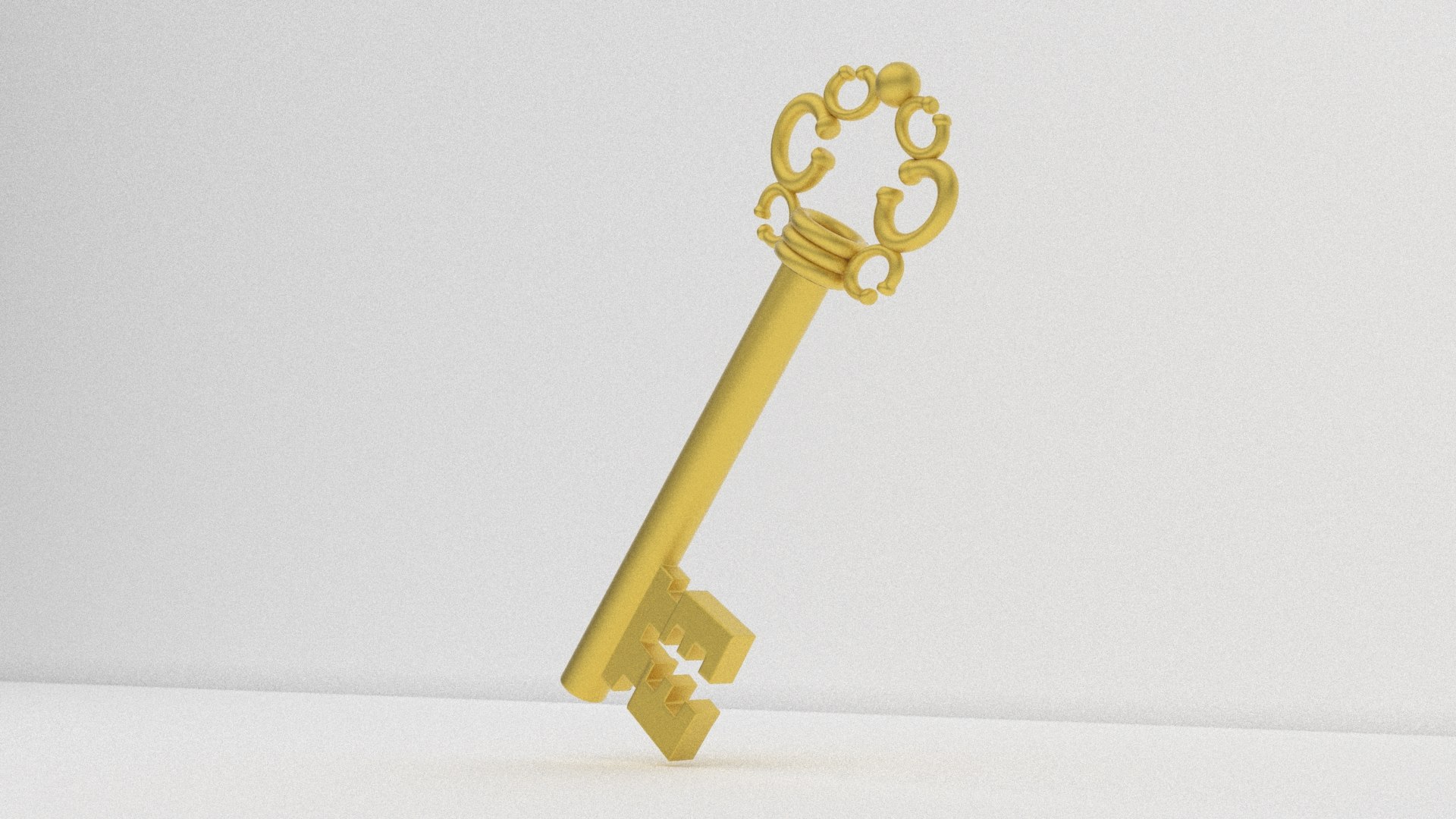 Medieval Gold Key 3D - TurboSquid 1365447