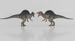 Dinosaur back Spinosaurus 3D