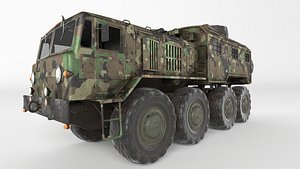3D model soviet truck maz 537