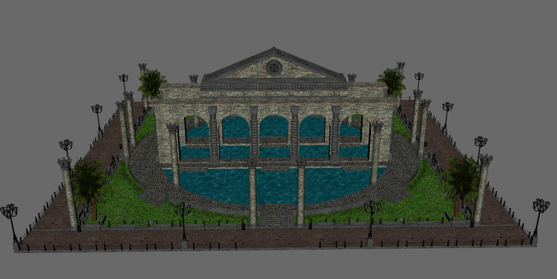3D Model Square Pool Swimming - TurboSquid 1155108