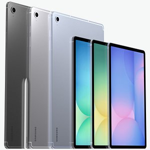 Samsung Galaxy Tab S10 FE and S10 FE Plus All Colors 3D model