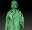 Young woman in grey jacket walking 251