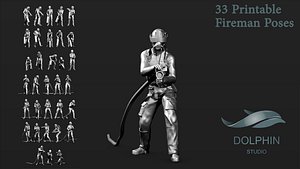 Fireman Figure Set 02 3D model