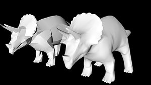 triceratops dino dinosaur 3D model