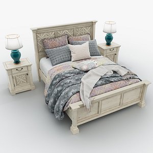 bolanburg queen bed 2 3D model
