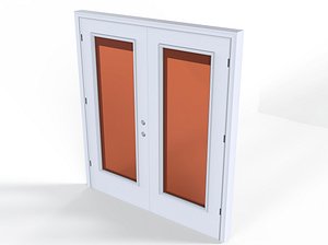 White Animated Door 3D Model VR