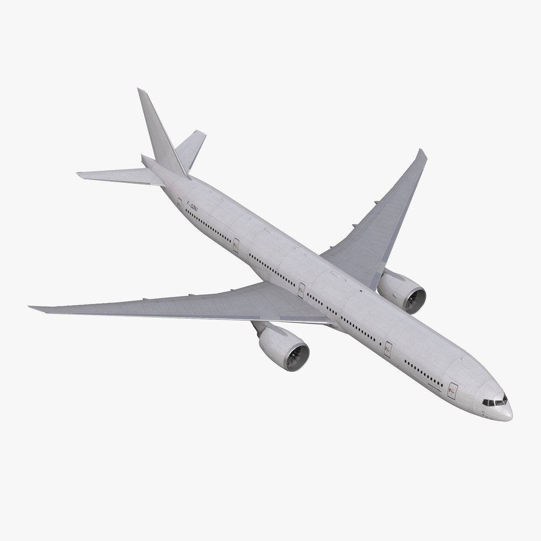 Boeing 777-300ER Generic Rigged 3D model preview