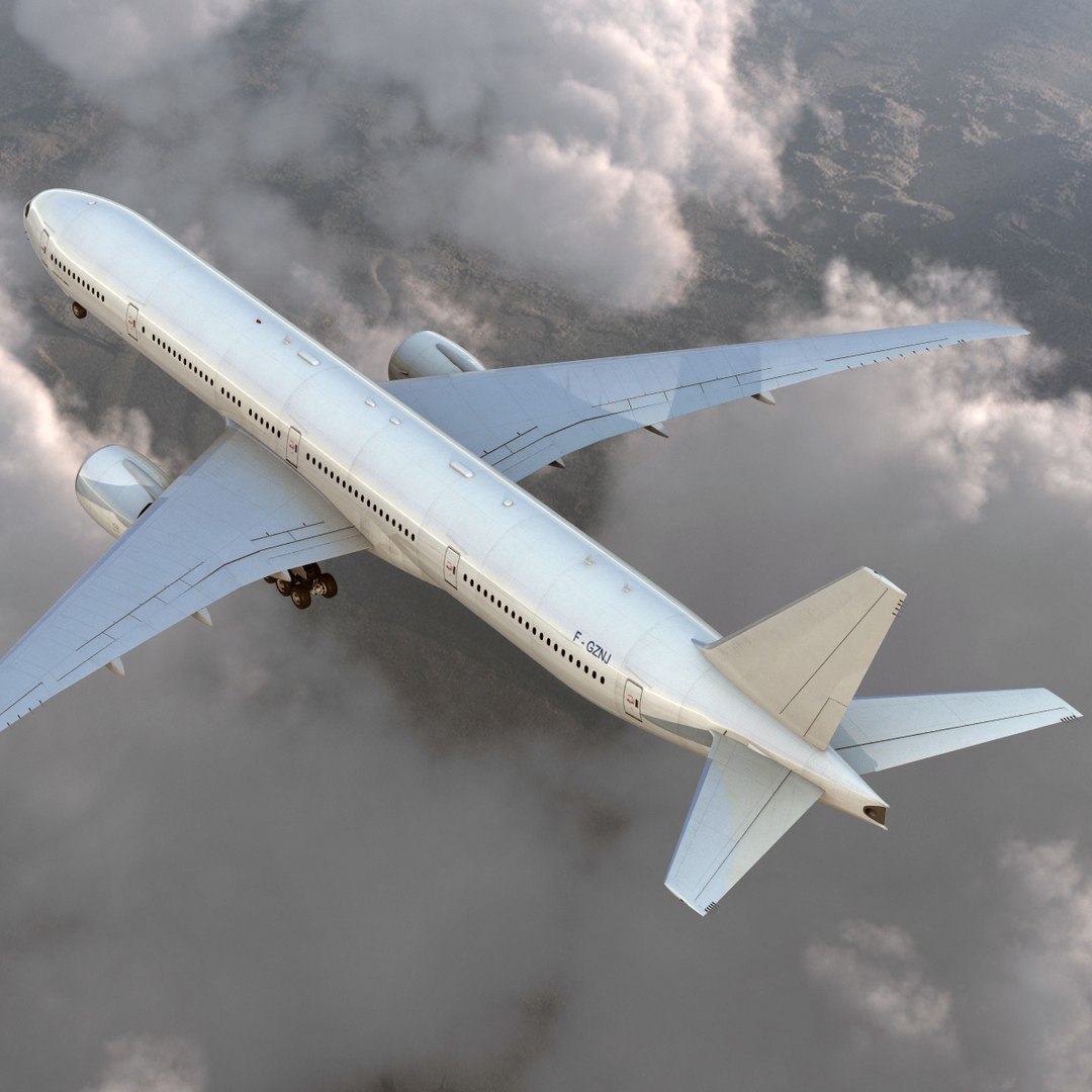 3d boeing 777-300er generic rigged