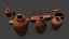 3D Clay Pottery Clean - Clay pot Bundle model