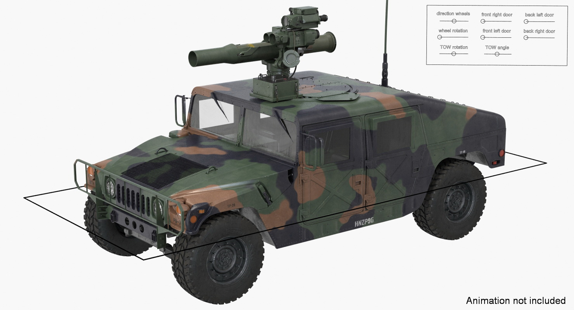 3d Hmmwv Tow Missile Carrier Model