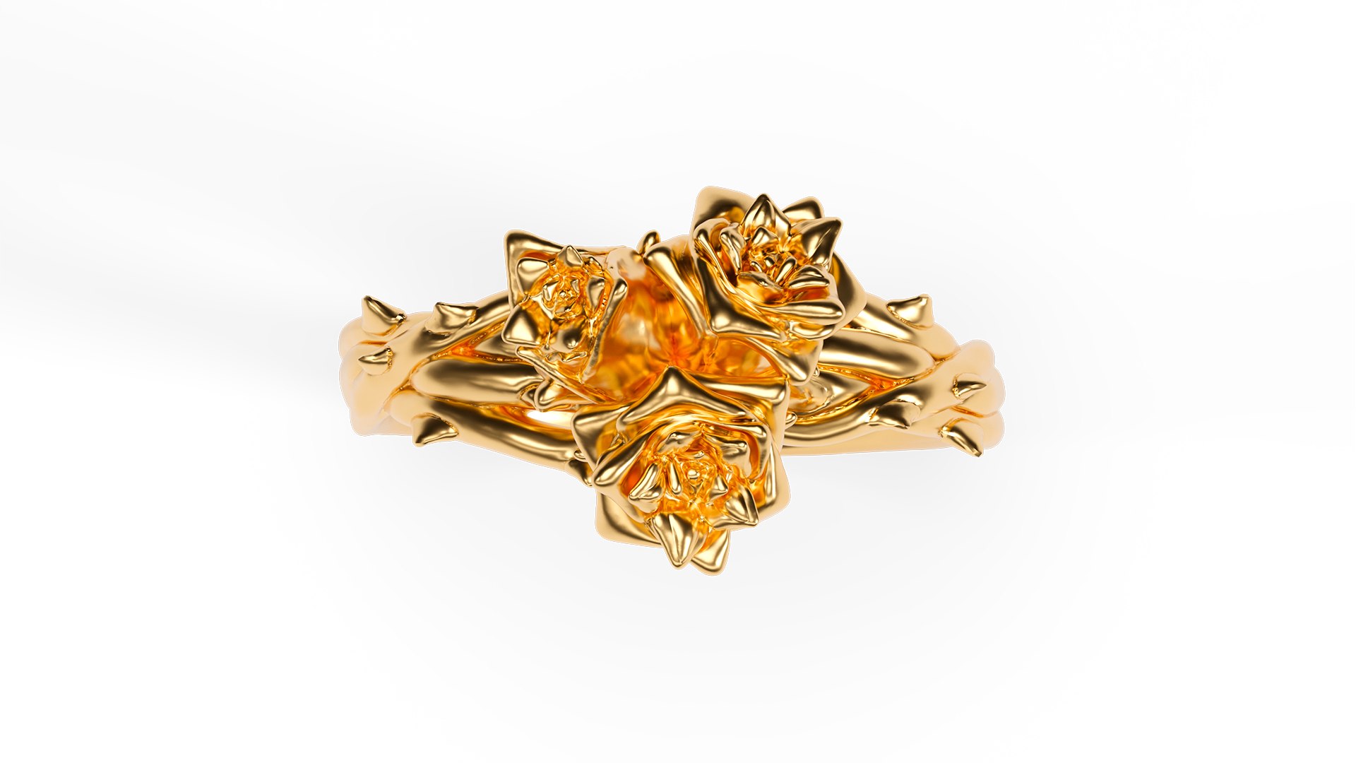 3D Ring With Roses - TurboSquid 2072710