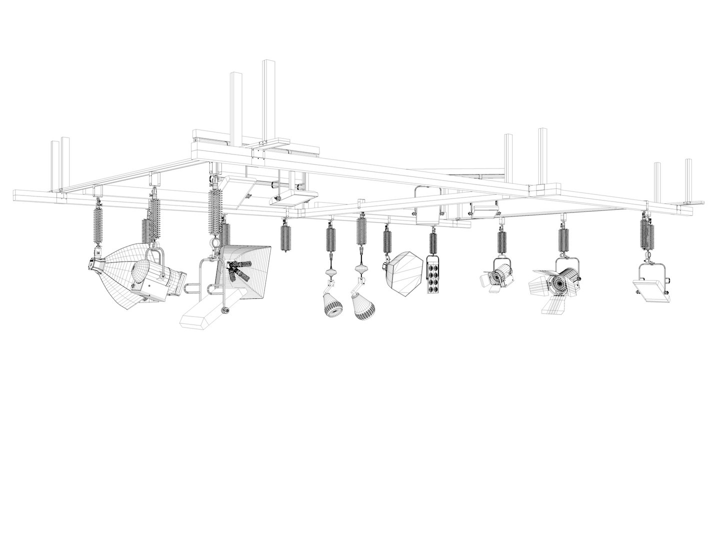 Light Ceiling Rail 3D Model - TurboSquid 2084714