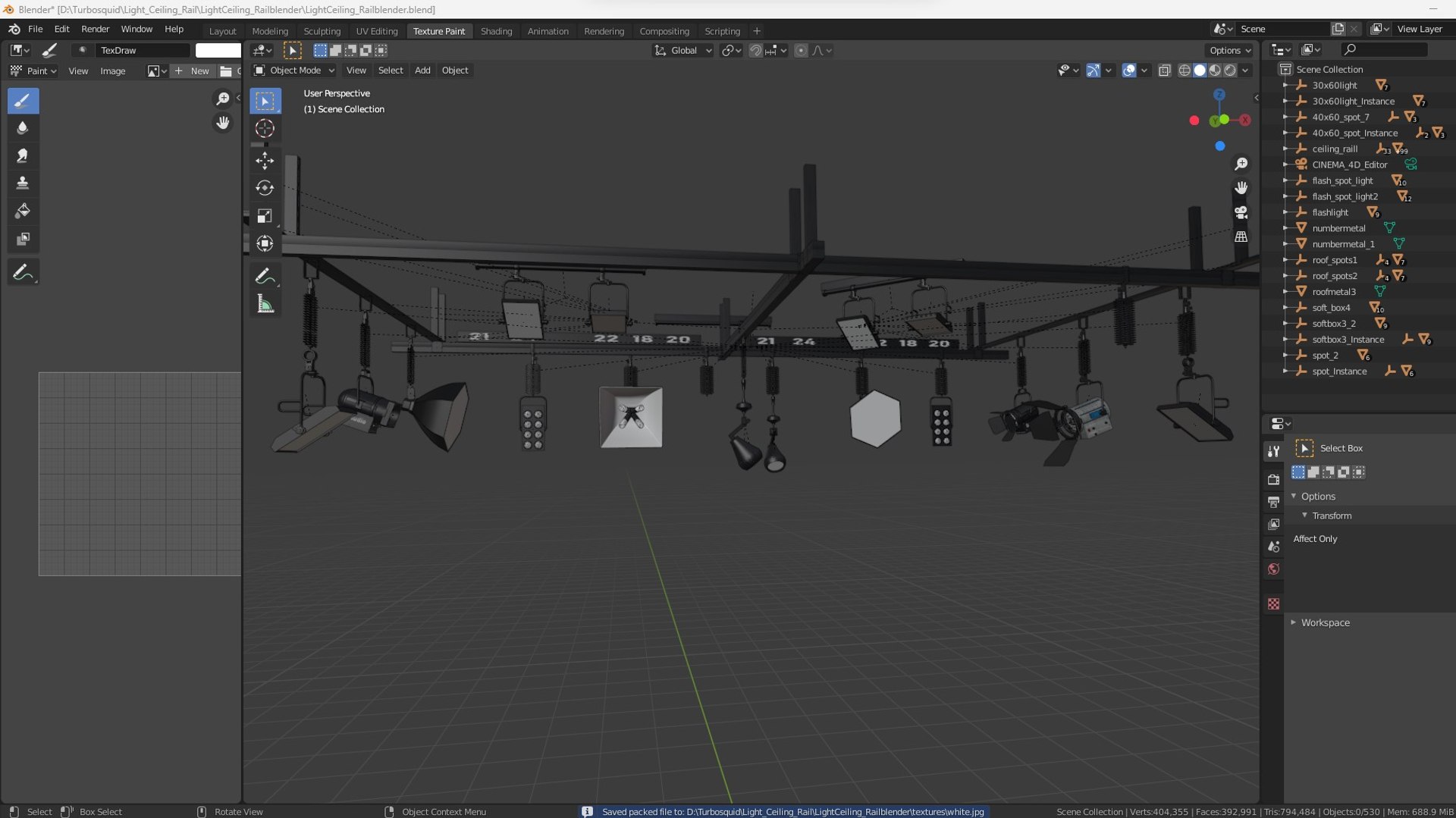 Light Ceiling Rail 3D Model - TurboSquid 2084714
