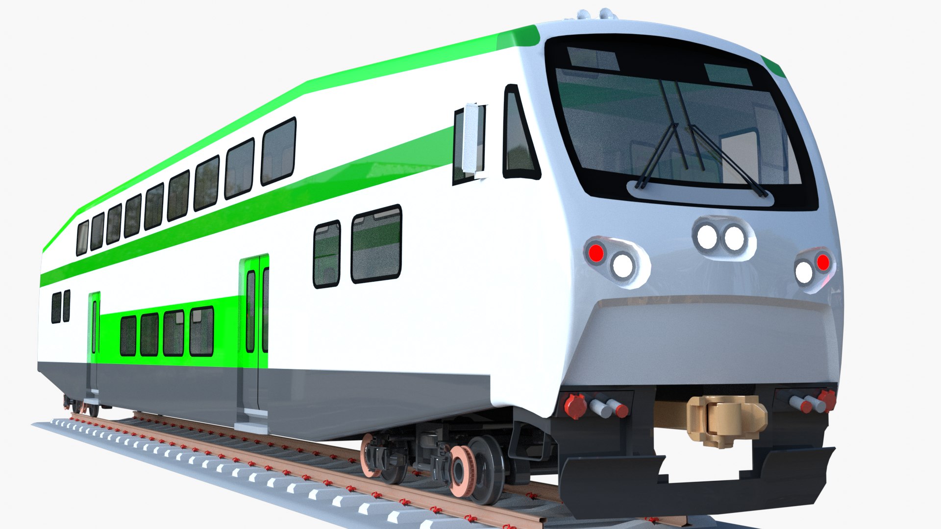 BiLevel Coach And Locomotive 3D Model - TurboSquid 2262048