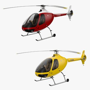 3D model Guimbal Cabri G2 Helicopters Collection - 2 in 1