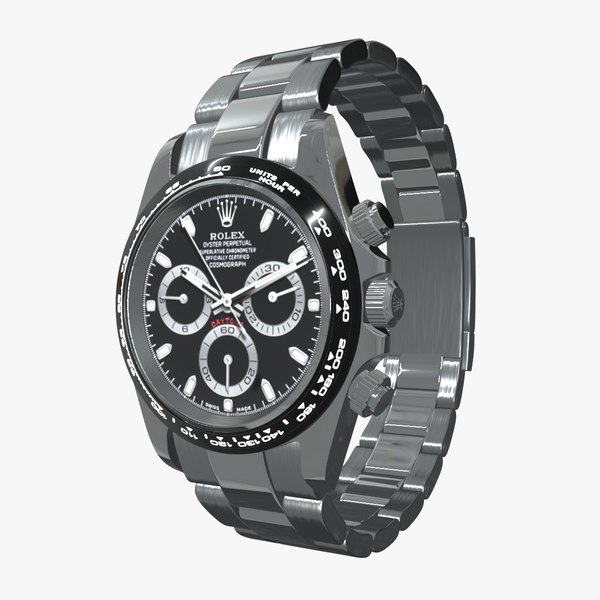 Rolex Cosmograph Daytona Oystersteel – Schwarzes Zifferblatt 3D-Modell ...