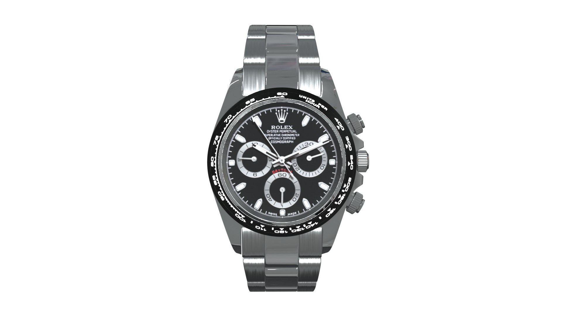 Rolex Cosmograph Daytona Oystersteel - Black Dial3D模型 - TurboSquid 1940825